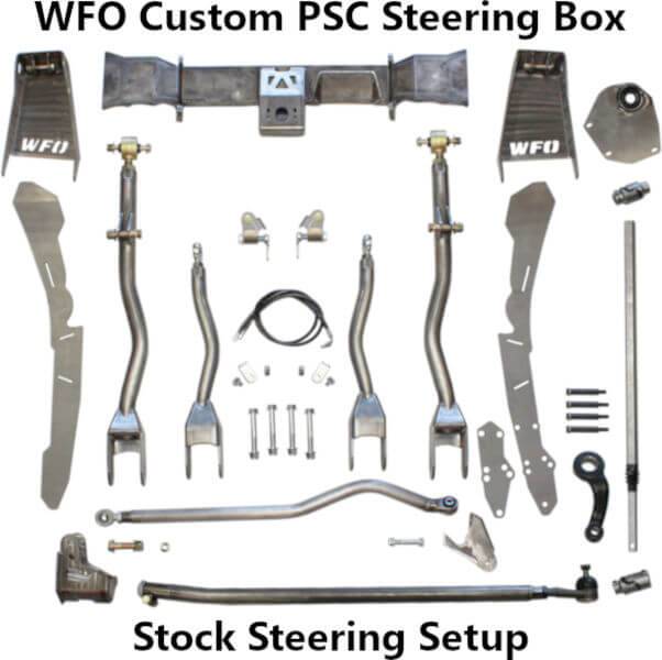 WFO Concepts - WFO 2005-2015 Toyota Tacoma SAS Kit Using 2005-2020 Ford Super Duty Axle With PSC Steering Box and Stock Steering Setup