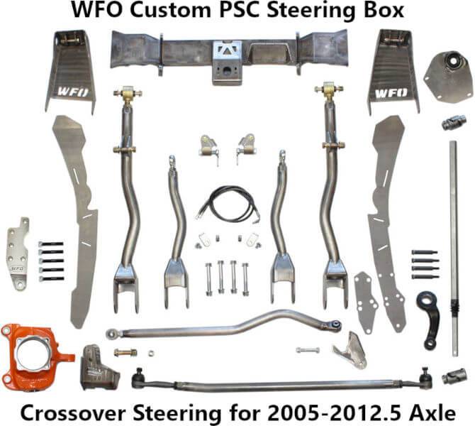 WFO Concepts - WFO 2005-2015 Toyota Tacoma SAS Kit Using 2005-2012.5 Ford Super Duty Axle With PSC Steering Box and Crossover Steering Setup