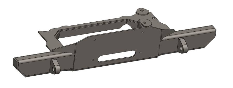 WFO Concepts - CJ Front Bumper, Fits Warn 8274 Winch, Unwelded