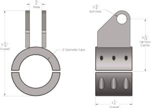 WFO Concepts - Hydro Assist Bracket for 2" Tie Rod, Raw Metal - Image 5