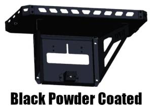 WFO Concepts - 2021+ Ford Bronco Tailgate Ice Chest Rack With License Plate Mount - Black - Image 1